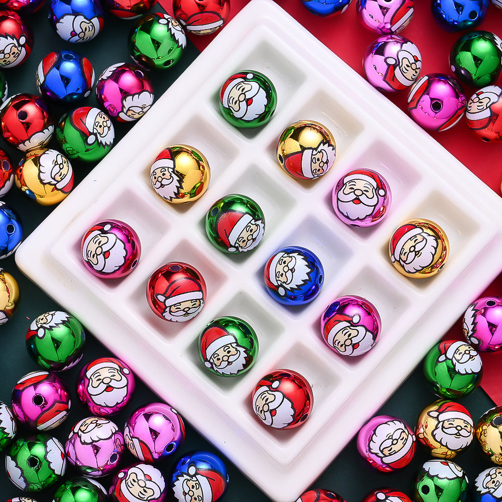 Santa Acrylic Beads