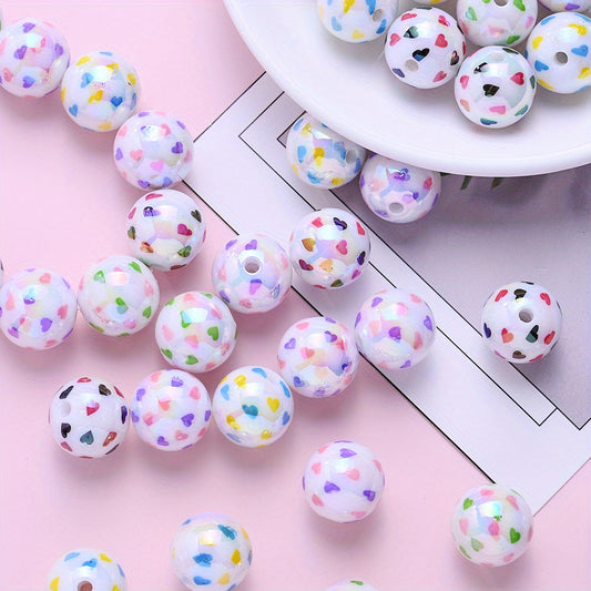 Multi-Color Love Acrylic Beads