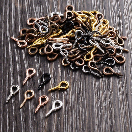 600-Piece Multicolor Screw Eye Pins