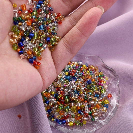 Silvery Core Glass Beads