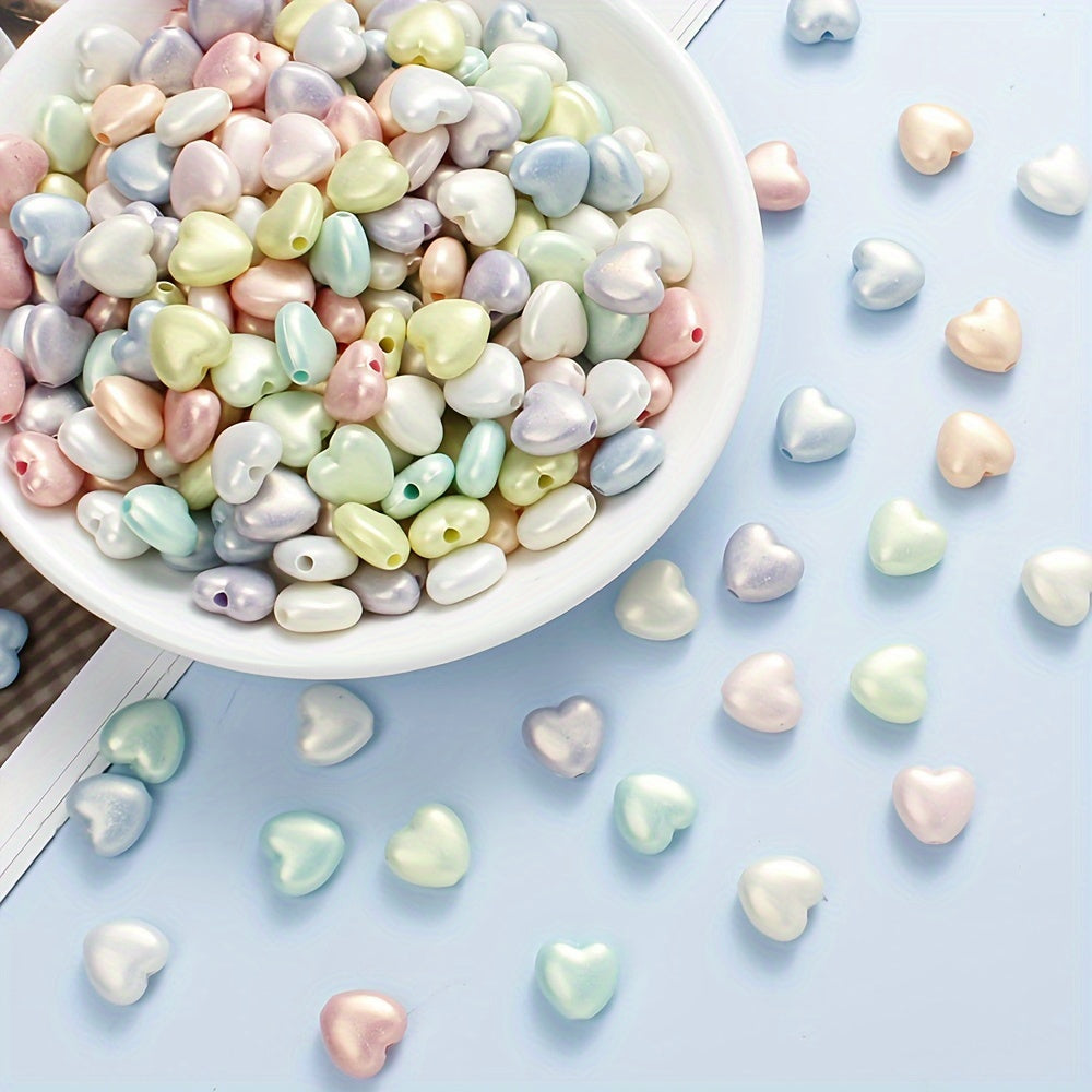 Macaron Color Love Acrylic Beads