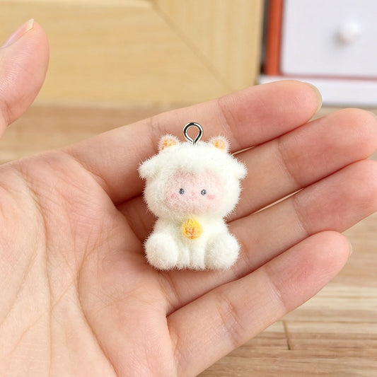 Flocking Zodiac Resin Pendants