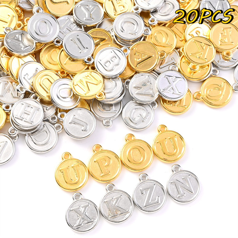 Acrylic Letter Round Pendants