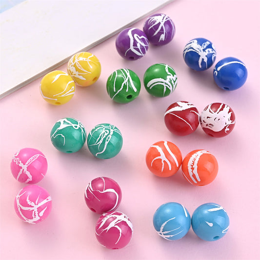 Multicolor Acrylic Round Spacer Beads