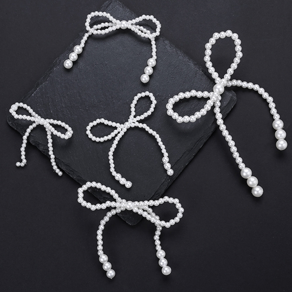 Faux Pearl Bowknot Embellishments