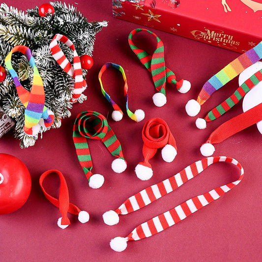 10-Piece Mini Christmas Scarf Decorations