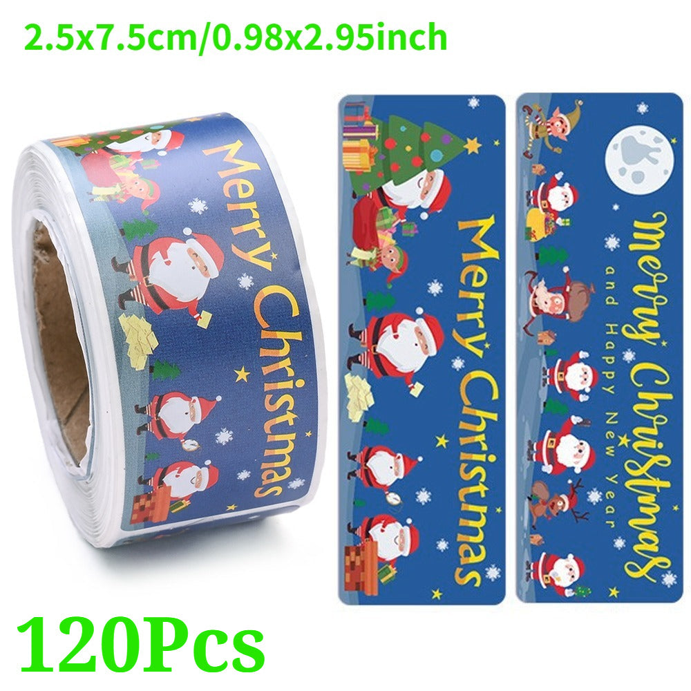 Christmas Pattern Rectangular Stickers