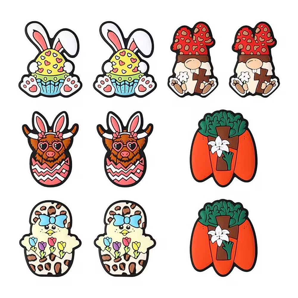 Multicolor Rabbit Silicone Beads