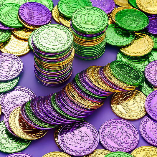 Mardi Gras Plastic Party Coins