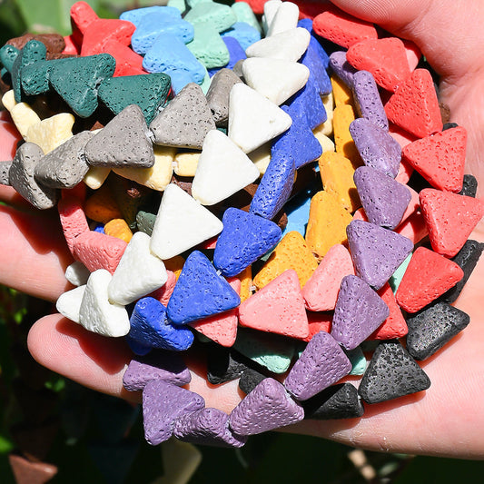 Colored Triangular Stone Beads