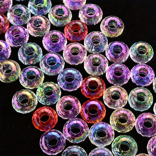 20PCS 9×15mm Large-Hole Acrylic Spacer Beads