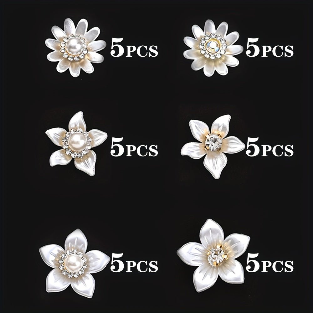 White Flower Acrylic Patches