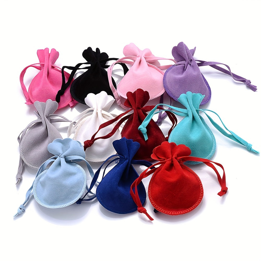 10PCS 9×12cm Velvet Drawstring Gift & Jewelry Bags