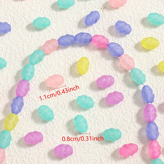 Colorful Transparent Oval Spacer Beads