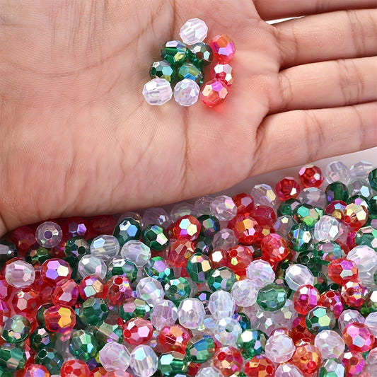 Christmas Faceted Acrylic Beads