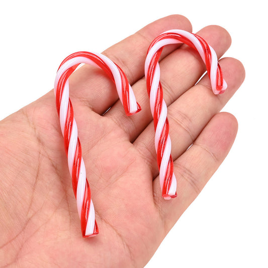 10PCS Christmas Acrylic Candy Cane Hanging Ornament Set
