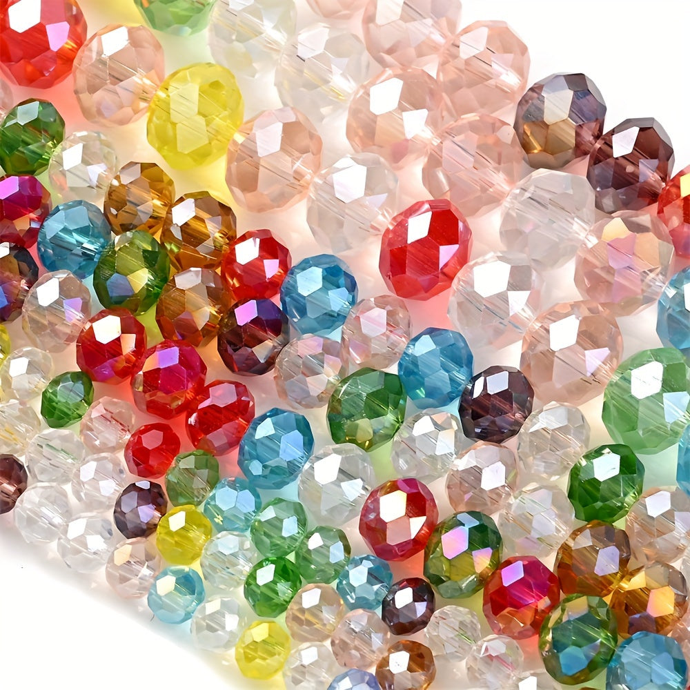 80PCS 6mm Flat Glass Spacer Bead Set