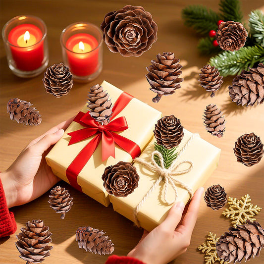 70-Piece 2-3 cm Natural Pine Cone Decorations