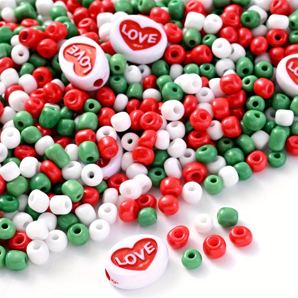 5000pcs Christmas Love Mixed Color Beads