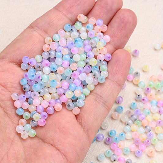 Solid Color Cat's Eye Glass Spacer Beads
