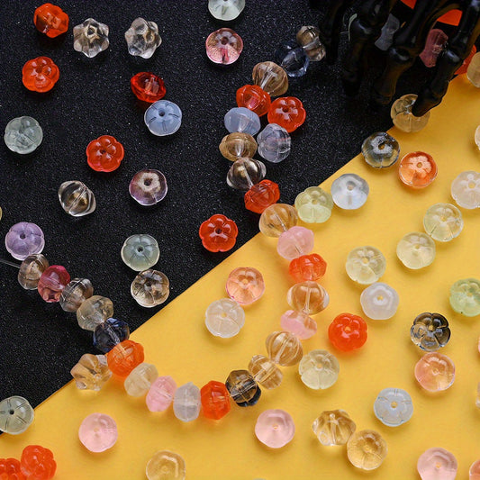 Halloween Pumpkin Czech Glass Beads