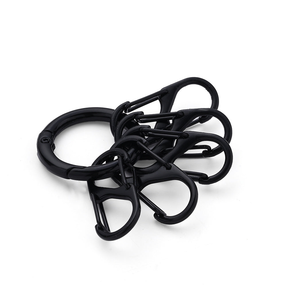 Black Alloy Double-Head Key Rings