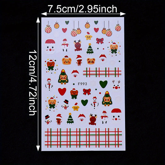 Colorful Christmas Self-Adhesive Stickers