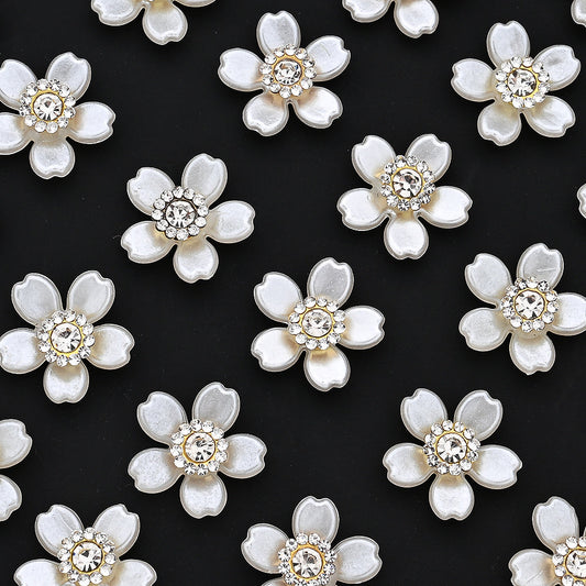 Five-Petal Flower Acrylic Bead Patches