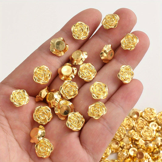 Gold Rose Resin Patches