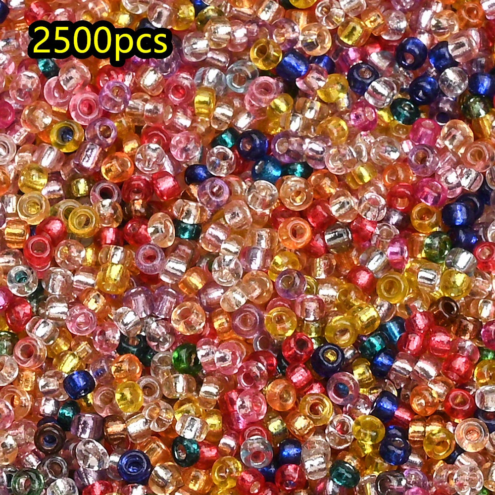 2500pcs/set 1.5mm Shiny Glass Seed Beads