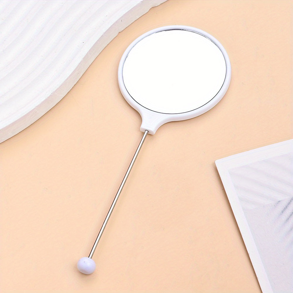 Beaded Handheld Makeup Mirror