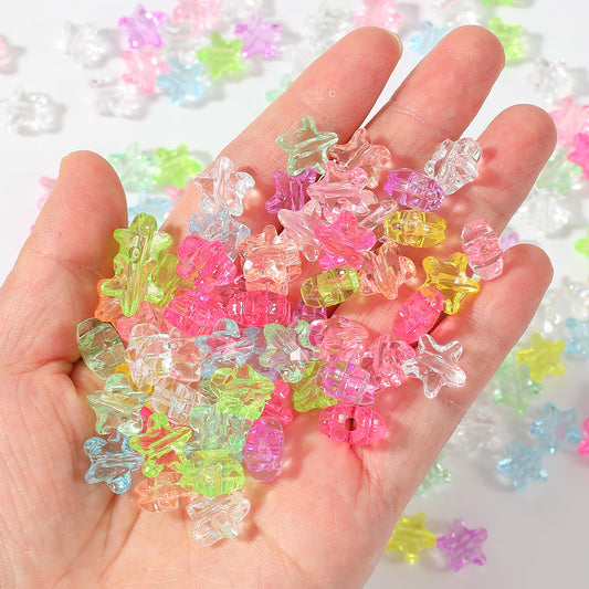 Transparent Pentagram Acrylic Beads