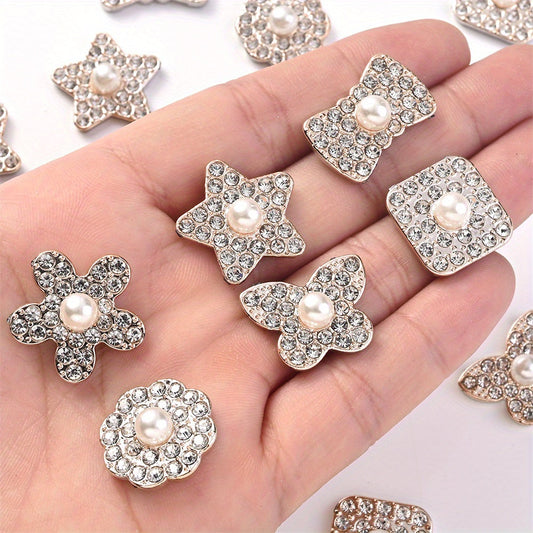 Mix CCB Flower Star Butterfly Flatback Rhinestone Beads