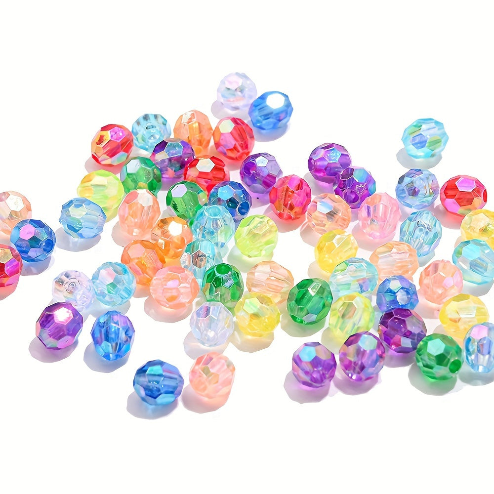 100PCS 6/8mm Diamond-Shaped Acrylic Bead Set