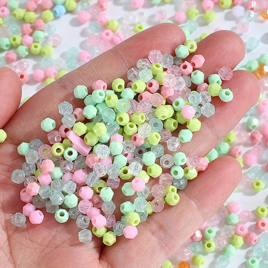 500PCS 4mm Acrylic Rhombus Bead Set