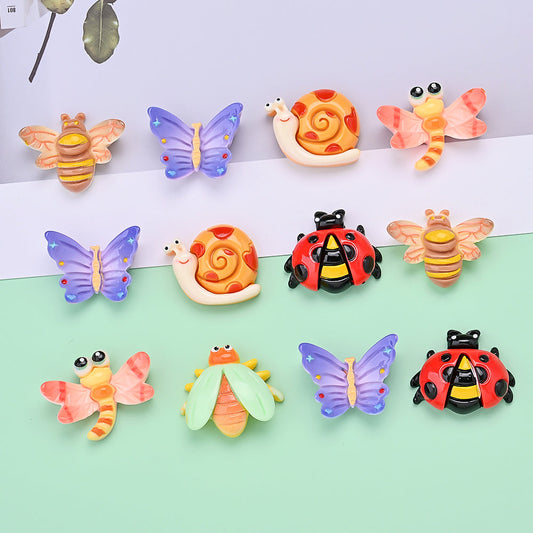 Colorful Insect Resin Flat Back Beads
