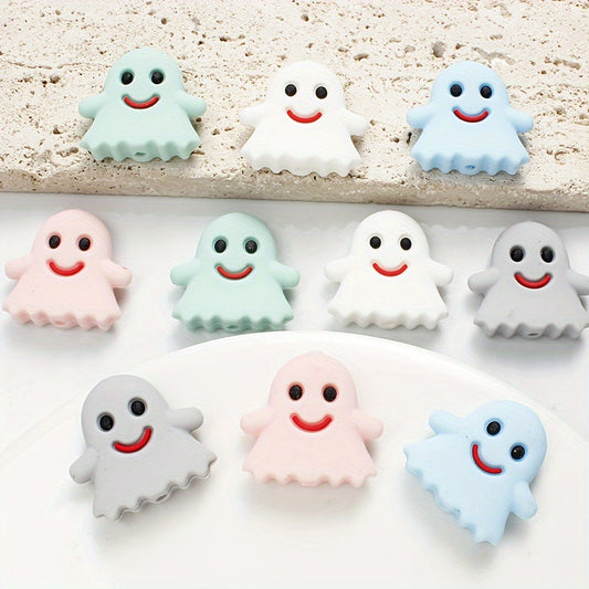 Macaron Color Ghost Silicone Spacer Beads
