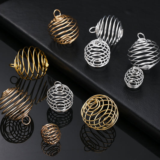 Random Spiral Bead Cages Pendants Holders
