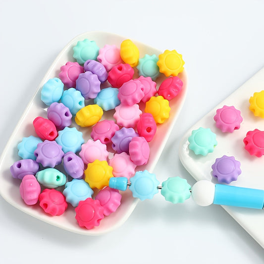 20PCS 14/17mm Colorful Flower Silicone Bead Set