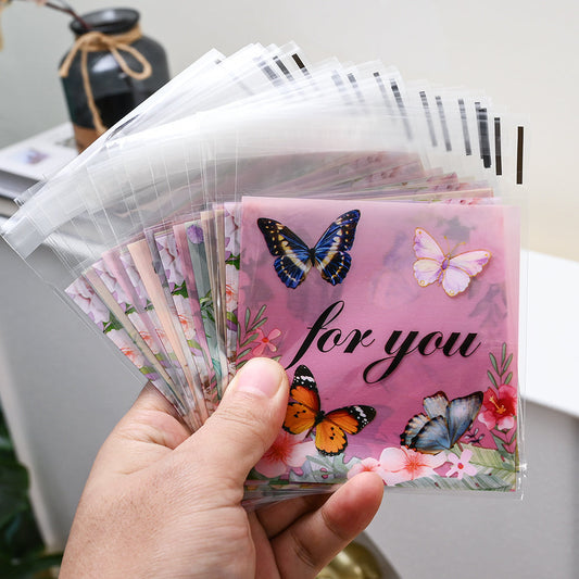 Butterfly Pattern Self-Adhesive OPP Packaging Bags