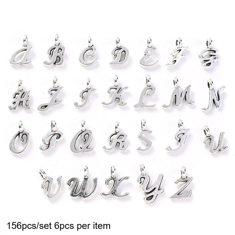 A-Z Alloy Letter Pendant Charms