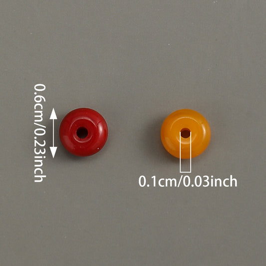 100pcs 3x6mm Glass Wheel Beads