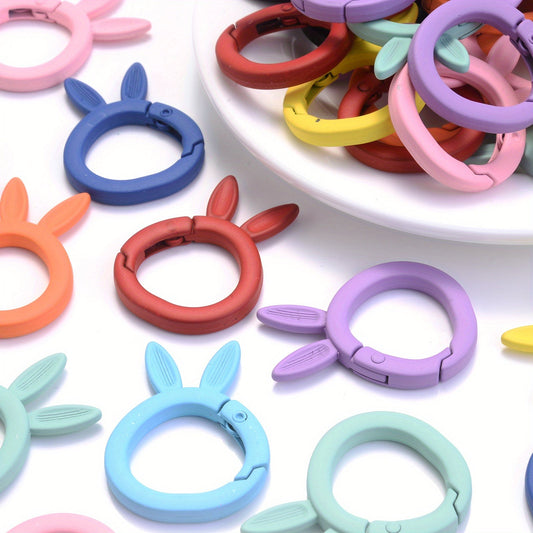 5-Piece 37x27 mm Rabbit Ear Shape Metal Keychain Hooks