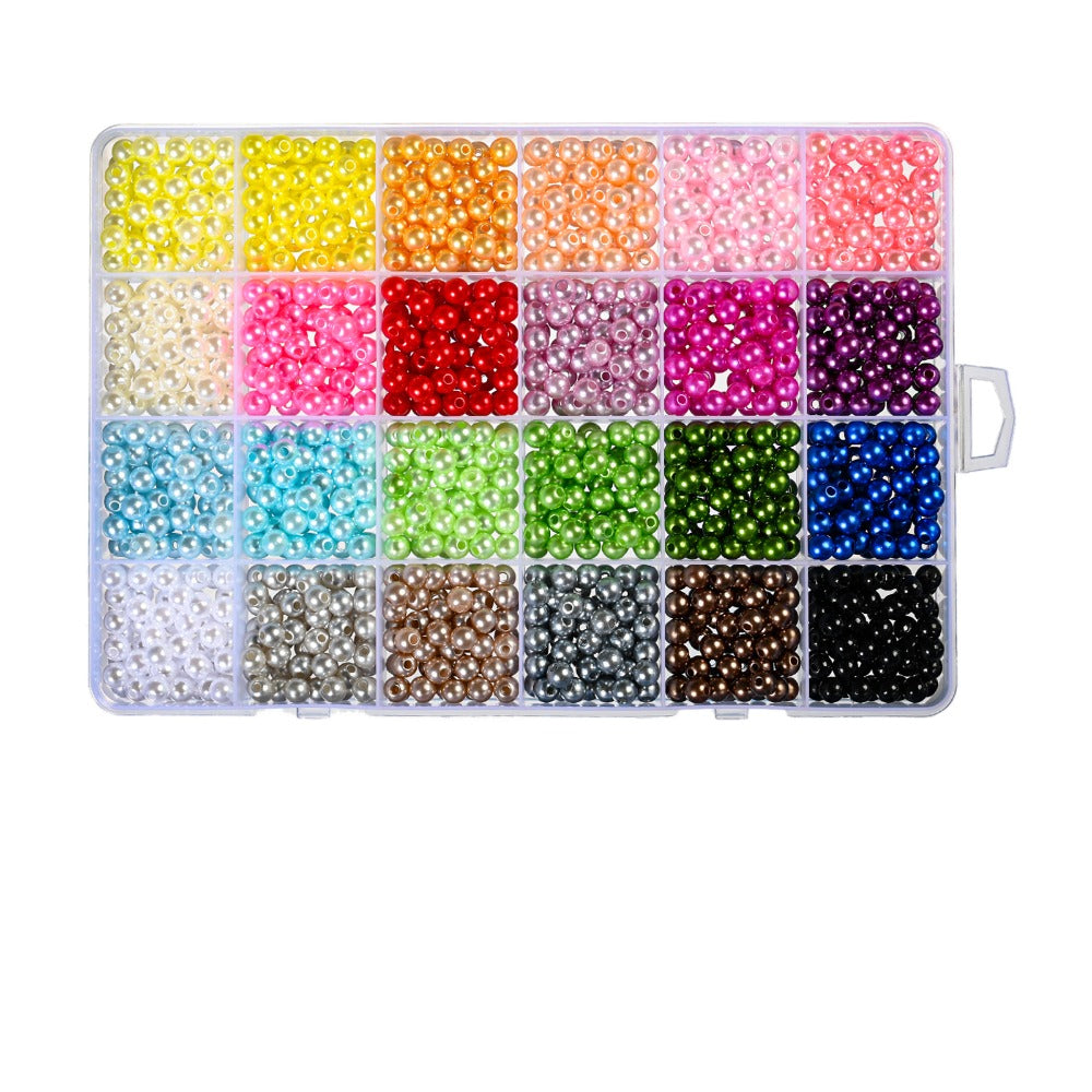 1400pcs 6mm Imitation Pearl Beads Kit