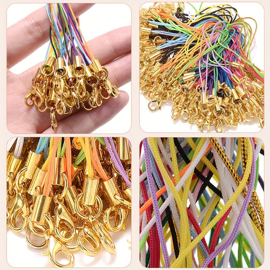 50PCS 70mm Colorful Nylon Lobster Clasp Strap Set