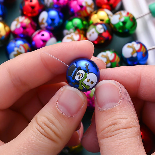 Christmas Acrylic Santa Claus Beads