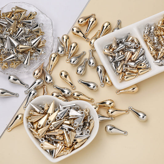 Gold & Silver CCB Plastic Pendants