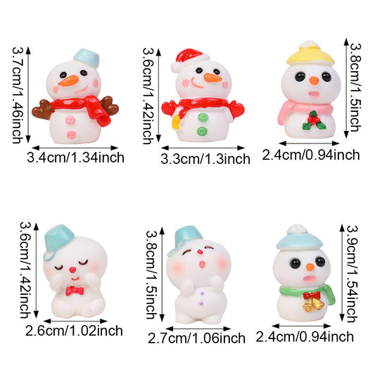 Christmas Snowman Mini Decorative Statues