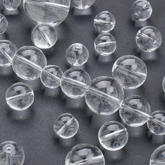 Clear Round Glass Beads