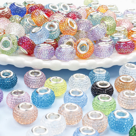 Mixed Color Resin Large Hole Beads